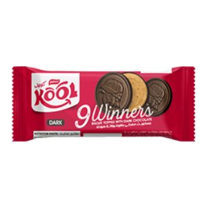 9 Winners – biscuit couverts fourrés à chocolat noir (X9) Kool ( palmary)